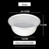 Thickened Milky White Disposable Round Lunch Box with Lid - Perfect for Takeaway and Snail Noodle Soup, Free Shipping