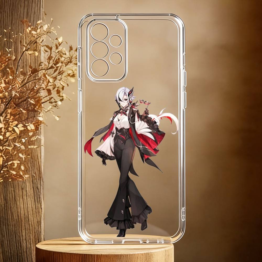 Чехол для телефона Arlecchino Genshin Impact для Samsung Galaxy A71, A70, A52, A51, A40, A30 Прозрачный чехол