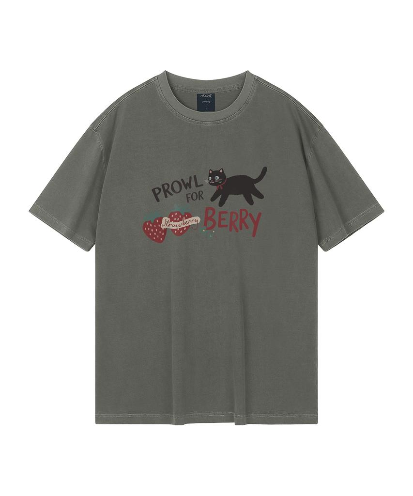WILDROCK Футболка оверсайз с коротким рукавом Prowl For Berry Pigment (Обрезанный) (Тип Б)