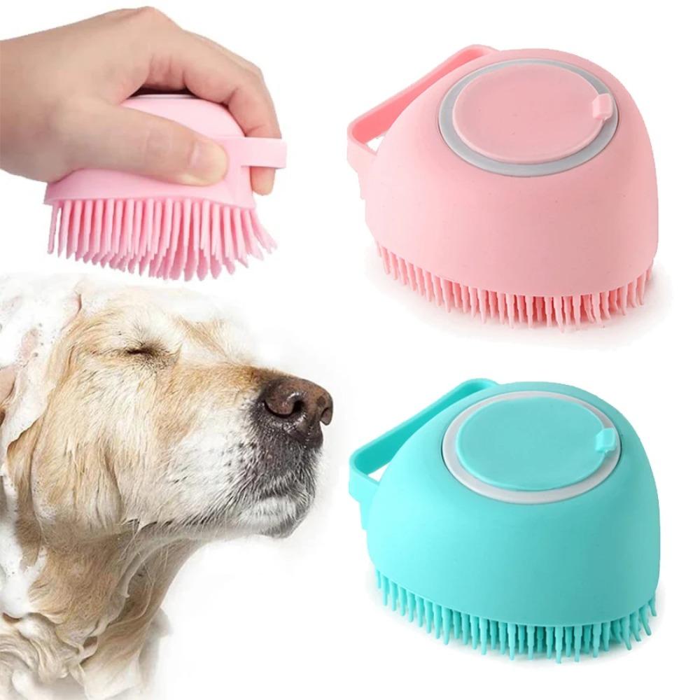 Bathroom Massage Comb Soft Silicone Silicone Bath Brush Safety Shampoo Brush Dog Cat