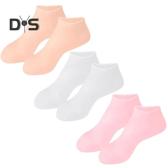 1 пара силиконовых увлажняющих носков, многоразовые мягкие носки для гладкой кожи, спа-педикюра для ног, от сухих трещин