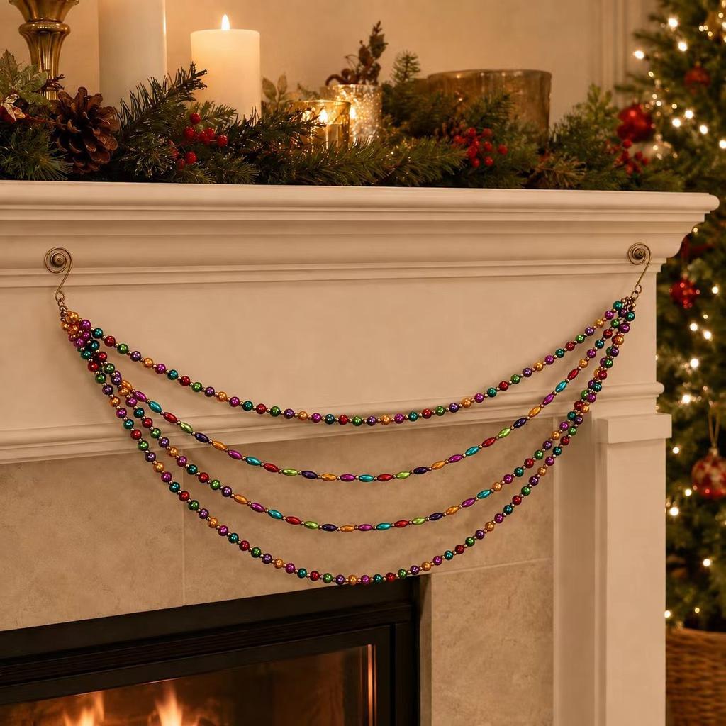 Christmas Tree Pearl Chain, Festive Atmosphere Decoration Pendant, Christmas Tree Pendant Beads, Christmas Window Display