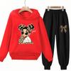 Leopard Print Bow Children's Hoodies Suit Suitable Age 3-12 Girls Coat Toddler Long Sleeves Leisure Print Autumn Clothing