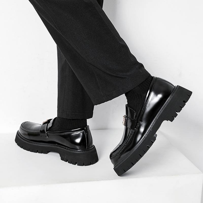 Модные мужские туфли с толстой подошвой, мужские туфли без застежек, мужские роскошные брендовые туфли-лоферы, классические мужские туфли для свадьбы, кожаные модные туфли для парикмахеров