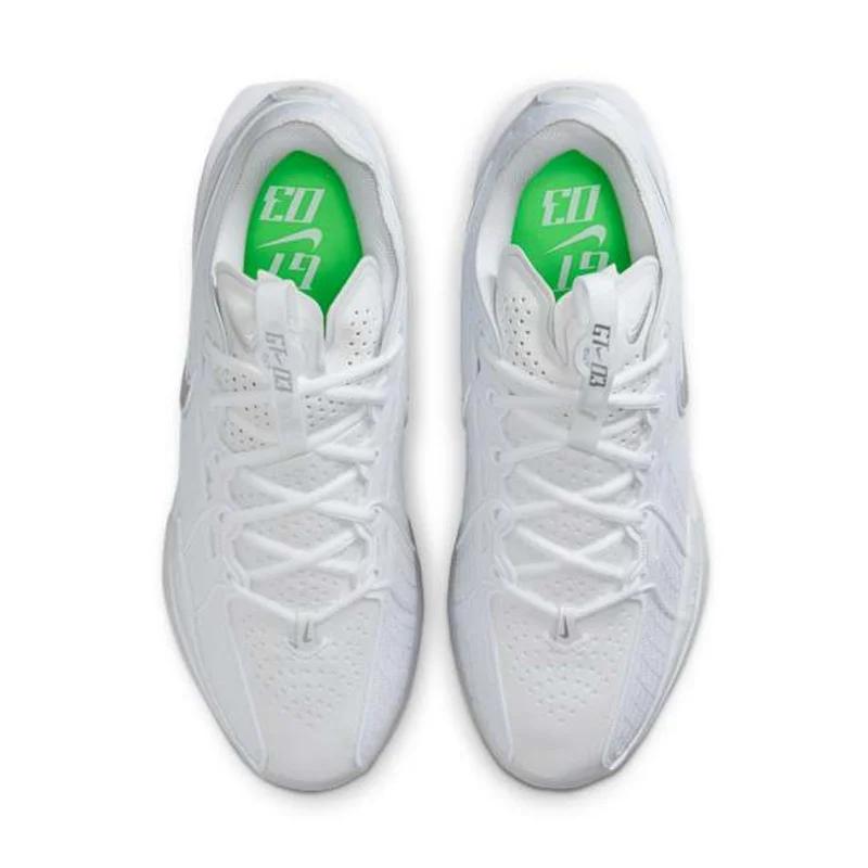 Nike ГТ. Кроссовки для баскетбола Cut 3, устойчивые к истиранию, низкие, унисекс, белые IB4458-100