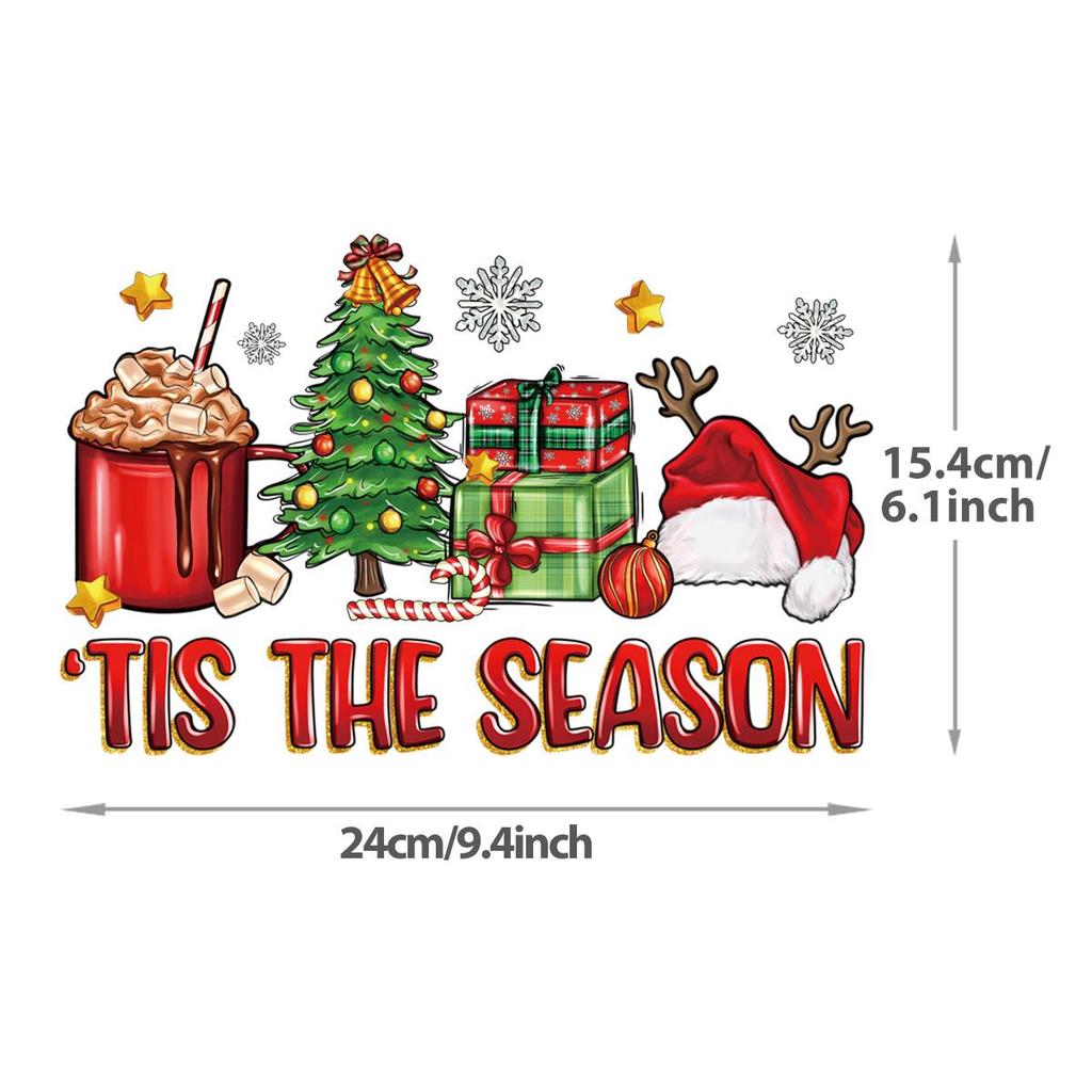 Рождественский сезон, термотрансферы, милые олени, Санта-Клаус, аппликации для одежды, наклейки, толстовки с капюшоном, DIY патч для одежды