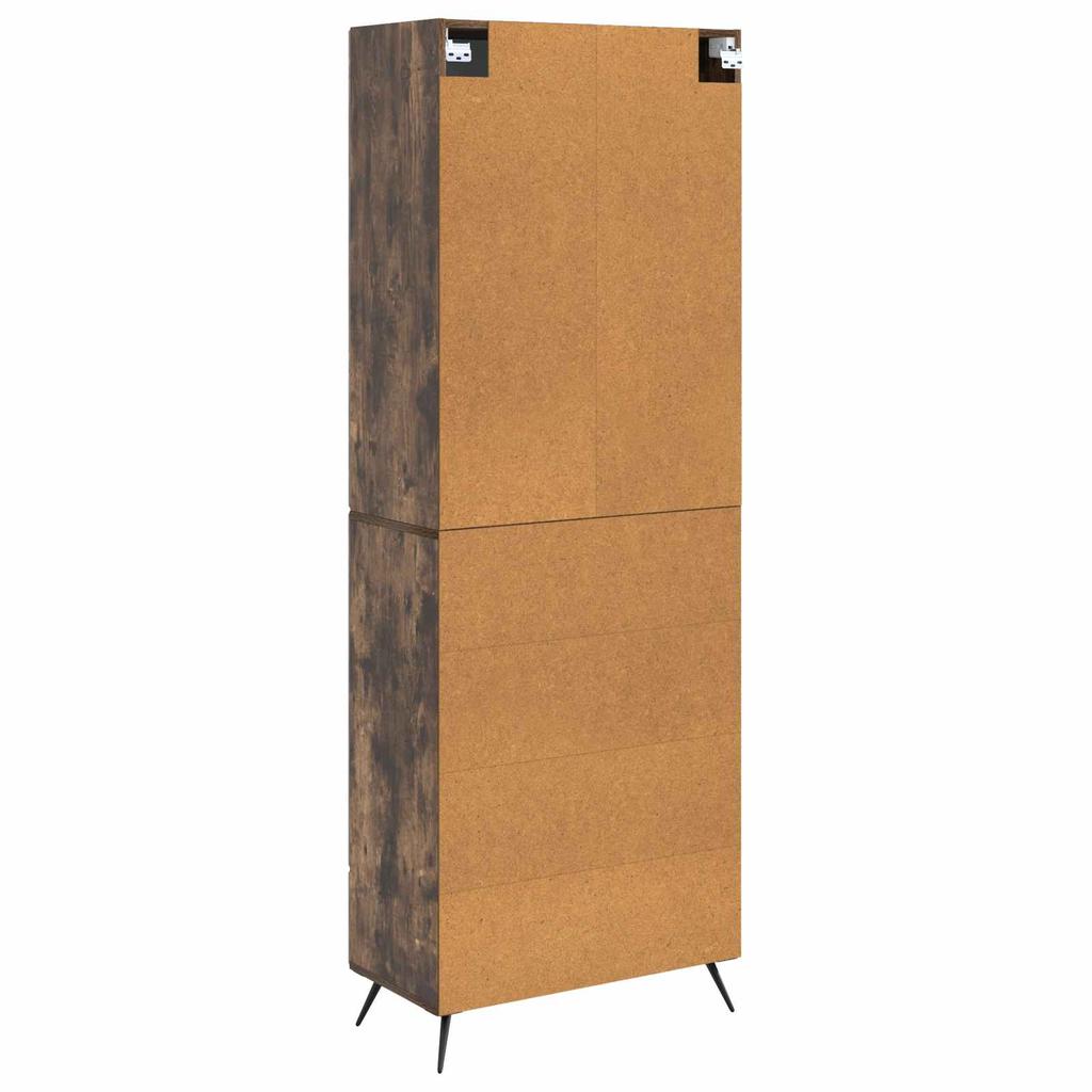 Cabinet Set 2 pcs Smoked Oak Wood Based Material
