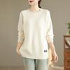 Dimanaf 2025 Autumn Winter Sweater Pullovers Tops  Women Casual Solid Cotton Knitted Tees Shirts Long Sleeve