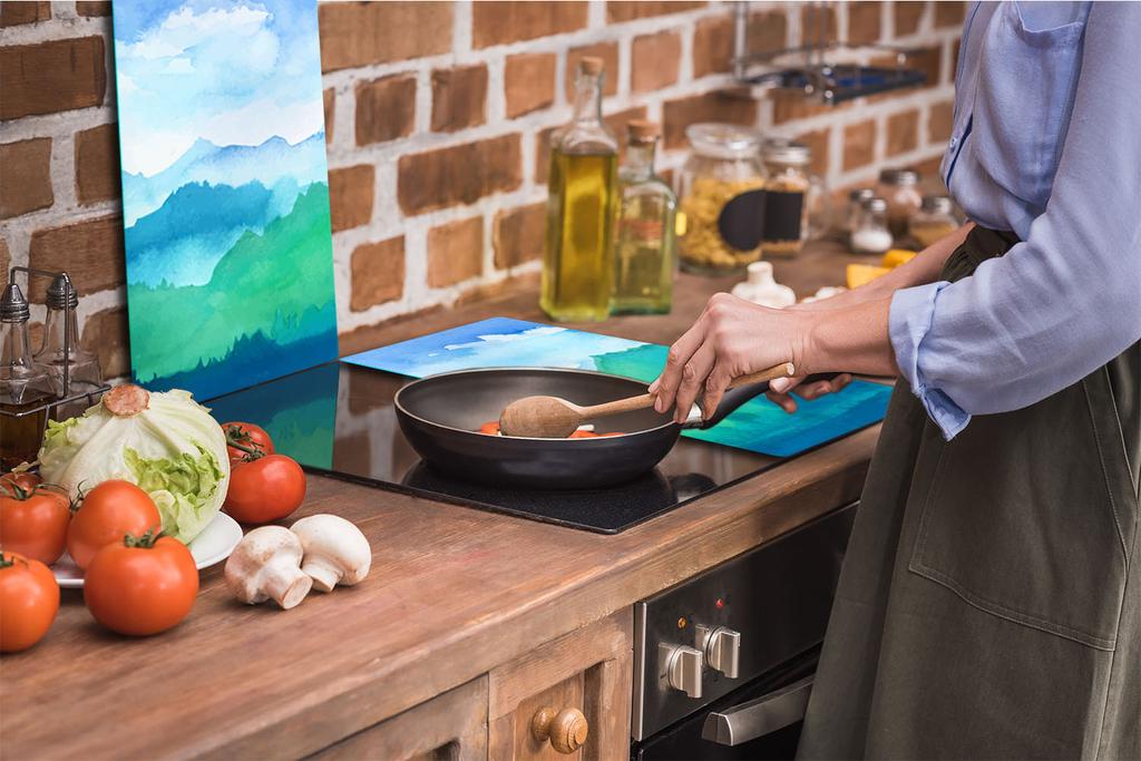 GLASS CUTTING BOARD 2x 30x52 LANDSCAPE