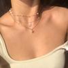 Multi-layer Butterfly Pearl Necklace Women's Temperament Versatile Collarbone Chain Trendy Fashion Versatile Jewelry Wholesale