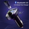 Светодиодный MP3 Автомобильный Bluetooth FM Аудио Приемник Громкая Связь Bluetooth 5.0 Передатчик 2.1A 3.1A QC3.0 PD Type C Двойной USB Автомобильный Комплект Зарядное Устройство
