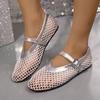 Сетчатые женские туфли на плоской подошве, сандалии, осенняя дизайнерская новая повседневная обувь для женщин, тренд 2024 года, туфли, тапочки, удобные для ходьбы, Mujer Zapatos
