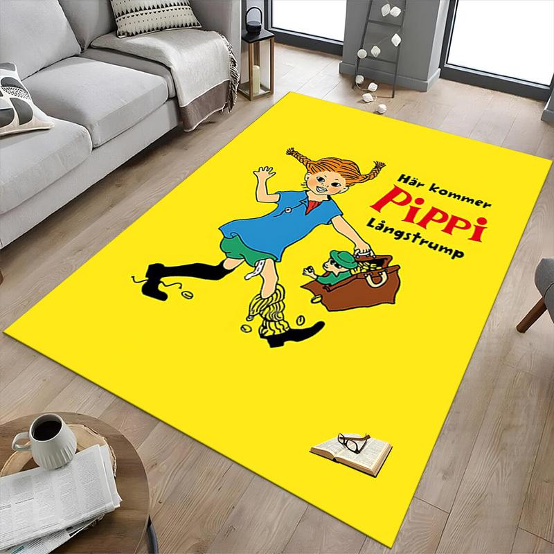 1PC Pippi Longstocking Gold Extra Large Non Slip Floor carpet, Office, family, bedroom, Studio Large Area Rug Indoor Rugs
