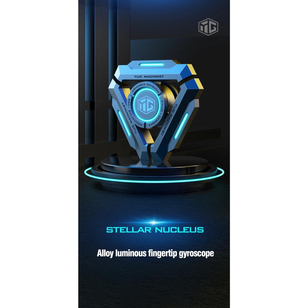 Светящийся ручной спиннер из сплава, полностью металлический гироскоп, фиджет-спиннер для кончиков пальцев для снятия стресса у взрослых, настольные EDC-игрушки, подарки