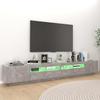 Vidaxl Szafka Pod Tv Z Oświetleniem Led, Szarość Betonu, 260X35X40 Cm
