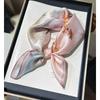 100% Pure Silk Square Scarf 53x53cm Floral Print Lightweight Elegant Womens Accessory Fashion
