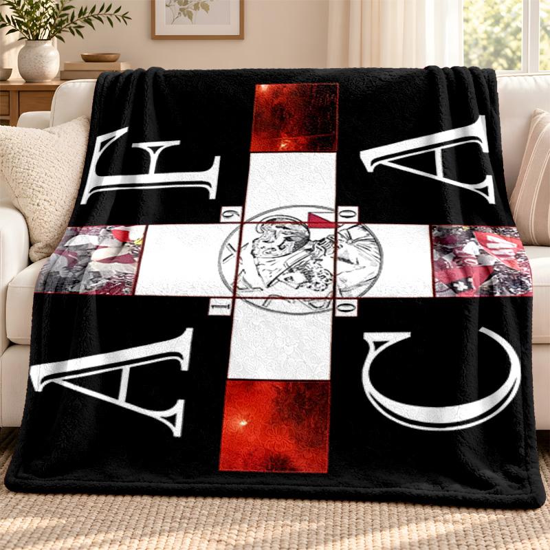 AFC Ajax blanket Flannel Blanket Soft Cozy Plush Throw for Sofa Bed Lightweight Home Decoration Outdoor camping