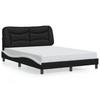 LED Bed Frame without Mattress  Hvar  Black and White 120 x 200 cm