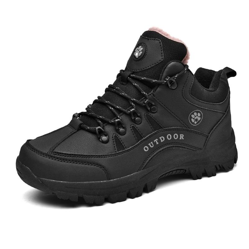 Осенне-зимние парные высокие кроссовки для хайкинга, мужские и женские бархатные теплые уличные кроссовки, дикие износостойкие кроссовки для хайкинга