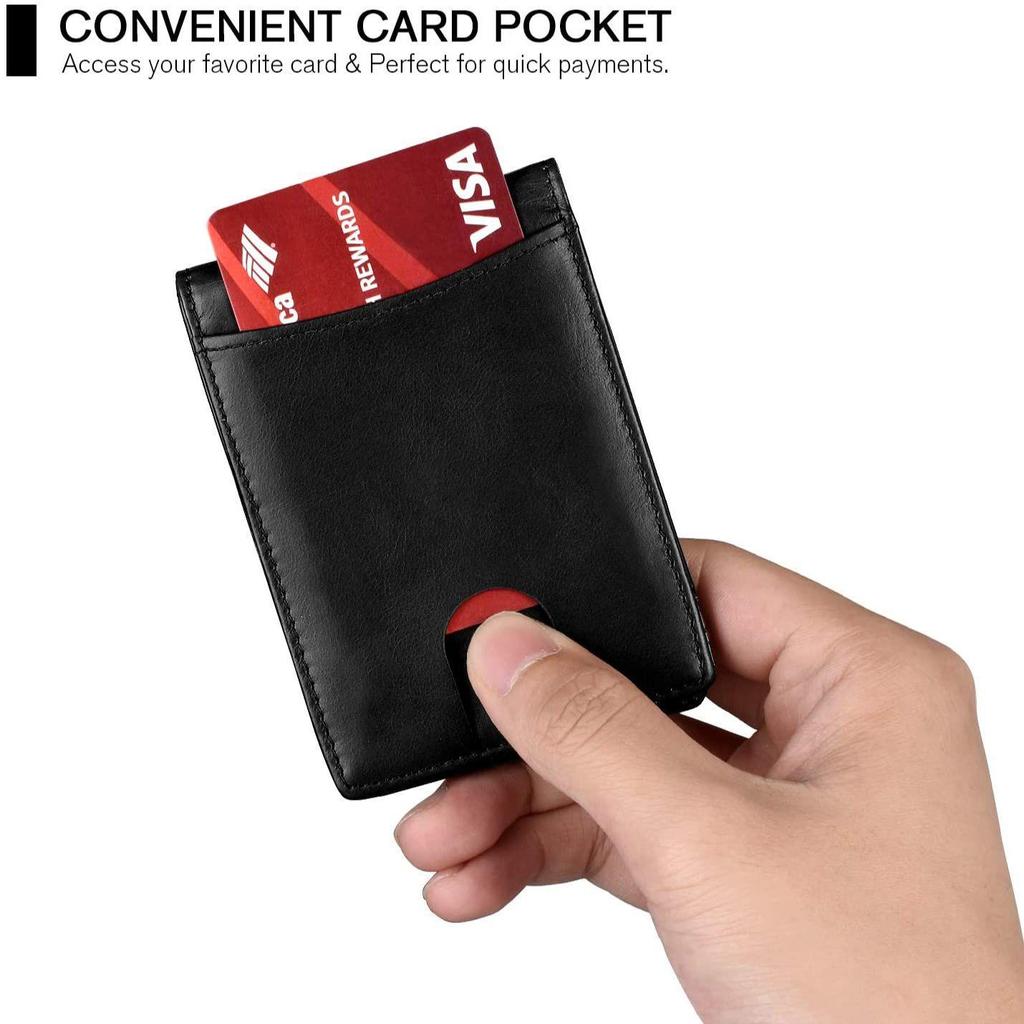 RFID новинка 2023, тонкий умный кошелек для мужчин с зажимом для кредитных карт, мини-блокирующий мужской тонкий кошелек, держатель для карт