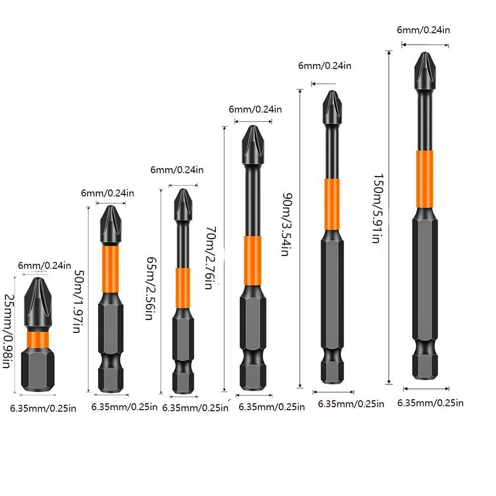 6 шт./10 шт. Нескользящая PH2 Магнитная Насадка для шуруповерта Отвертка Ручная Электрическая Насадка для шуруповерта