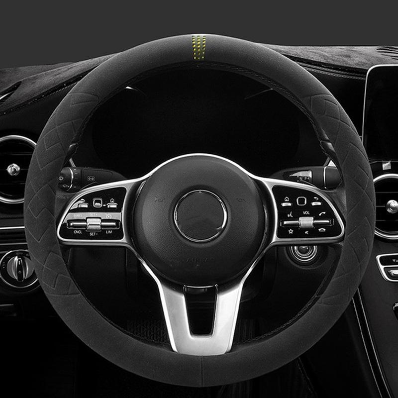 Для Land Rover Defender Discovery Range Rover Sport Velar Evoque Рулевое колесо Обхват- 38 см Замша Нескользящий Дышащий