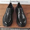 Модные мужские туфли дерби в британском стиле, стильные оксфорды на толстой подошве, горячая распродажа, мужская деловая обувь, обувь для официальных мероприятий, повседневная обувь