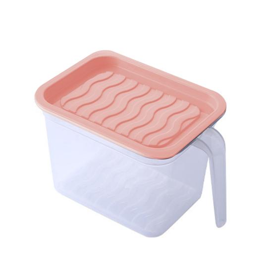 Ящик для хранения холодильника с ручкой крышки, штабелируемый, прозрачный, большой емкости, можно мыть в посудомоечной машине, безопасный для овощей, фруктов, органайзер для холодильника, контейнер для еды