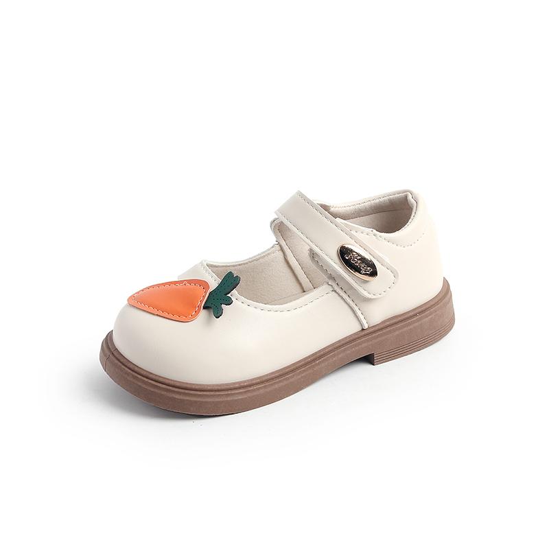 Kids Flats Non-slip Soft Sole Toddle Girls Princess Shoes Cute Rabbit 2025 New Fashion Children Leather Shoes Round Toes Sweet