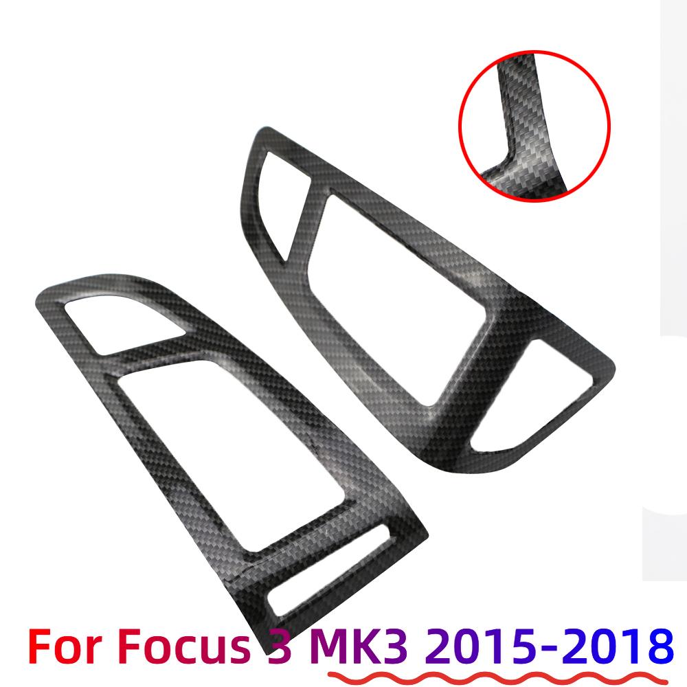 LHD для Ford Focus 3 MK3 2015 - 2018 Автомобильный Кондиционер Вентиляционное Отверстие Панель Накладка Наклейка Декоративная Накладка на Вентиляционные Отверстия AC Аксессуары ABS