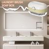 Soap Case For Shower 2-in-1 Soap Dish Storage Box With Roller Brush Multi-functional For Laundry Camping Gym Cleaning Sink