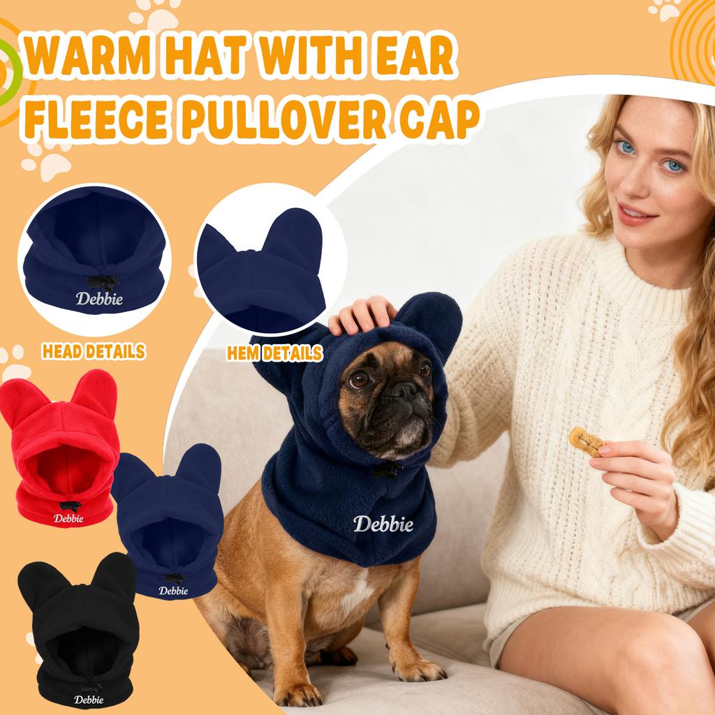 Personalized Custom-made Winter Warm Hats For Cats And Dogs With Ears, Fleece Hoods
