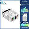 Цветное 4-портовое USB-зарядное устройство 3A, дорожный адаптер для мобильных телефонов и планшетов - Стандарты ЕС, США, Великобритании