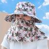 Шляпа от солнца Летняя для сбора чая Шляпа для защиты от солнца Женская маска для лица Защита от УФ Шляпа от солнца Мужская Для езды на велосипеде Рабочая Женские модели