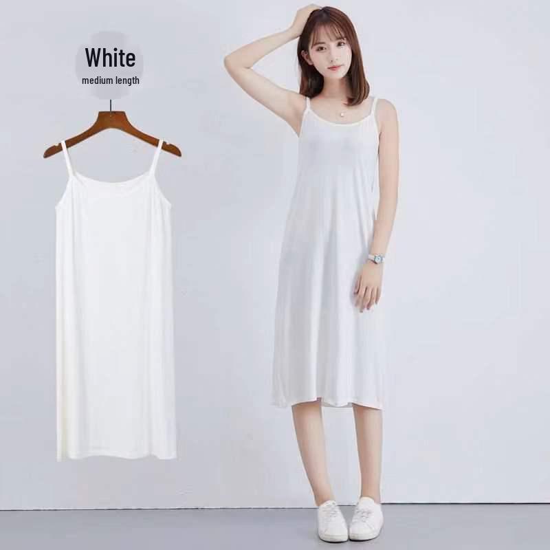 Women's Extra Long Lightweight Summer Slip Dress with Spaghetti Straps