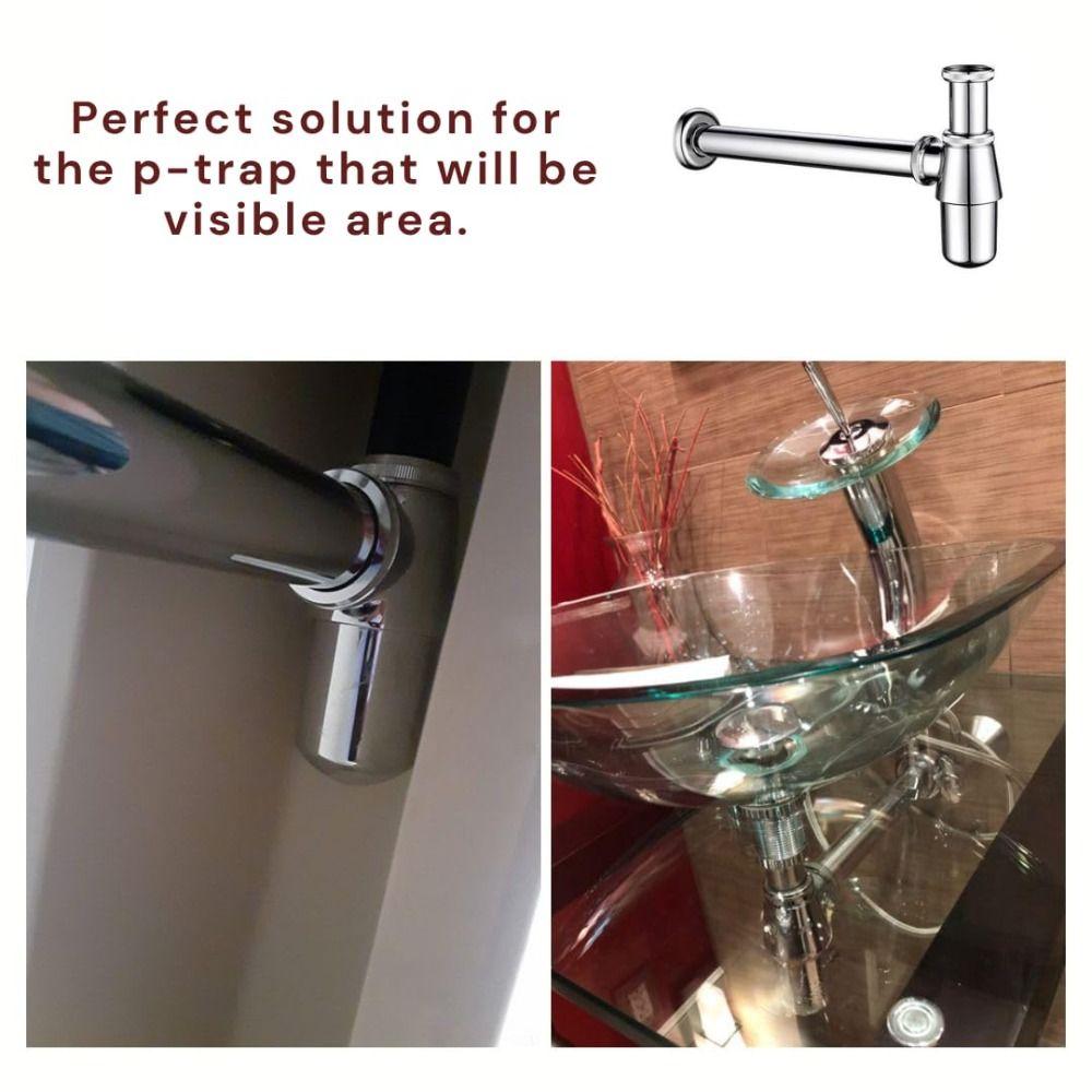 Цинк Цинк Цинковый сплав Сифон для бутылки Дезодорирующий тип Регулируемая высота Сифон для раковины Сливной комплект Раковина