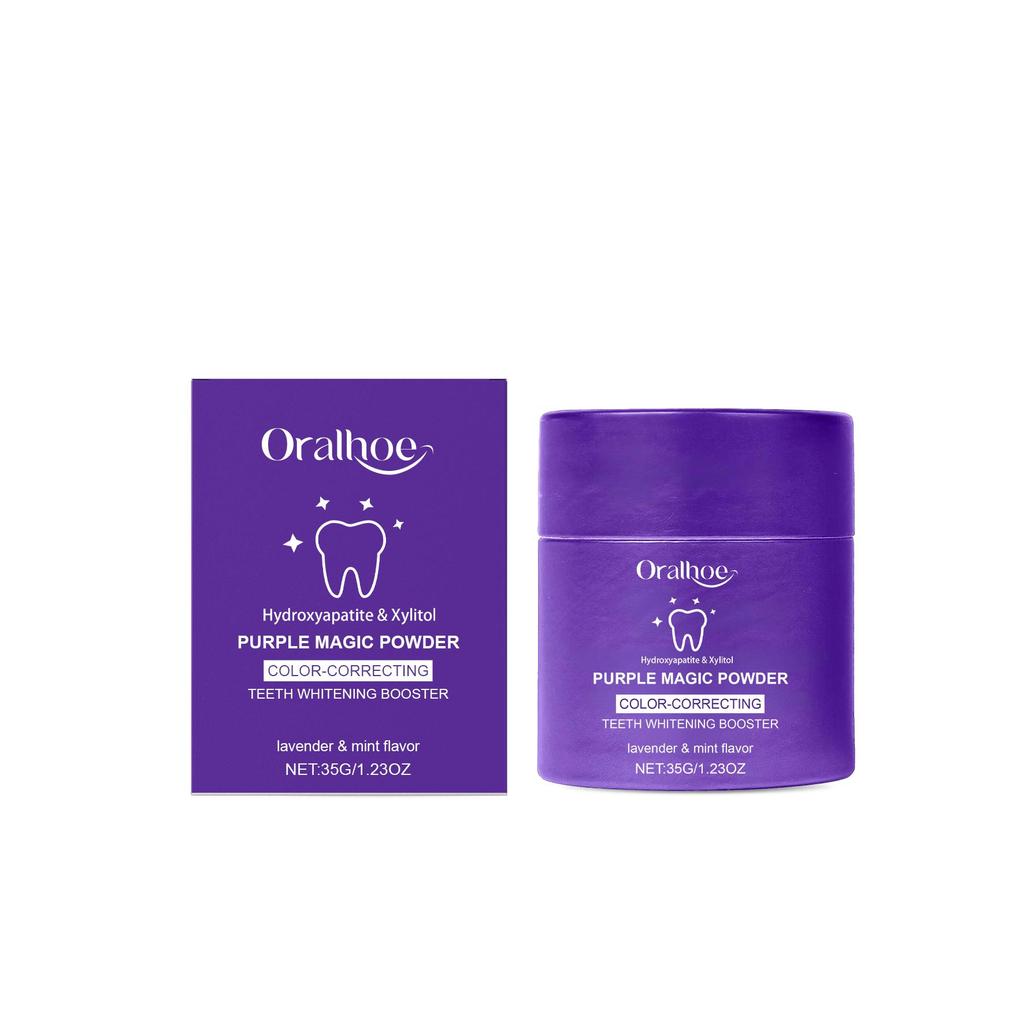 Deep Cleansing Lavender Tooth Powder, Suitable for Both Men and Women, Designed for Fresh Breathing, Perfect for Travel.