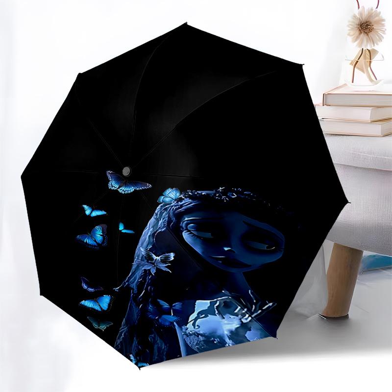 Blue Butterfly Dreamcatcher:Automatic Opening Umbrella with Foldable Design,Iron Frame,Outdoor Use,Perfect Gift for Fans and Travelers01