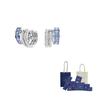 Swarovski Synthetic Cubic Zirconia Earrings Womens Blue