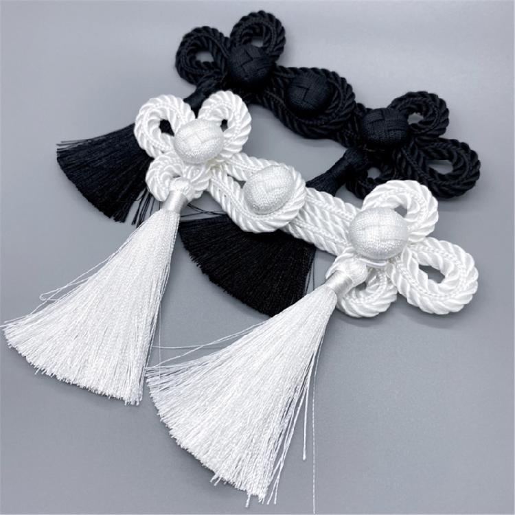 Three Leaves Fringe Knot Buttons Chinese Clothing Decorative Sewing Accessories