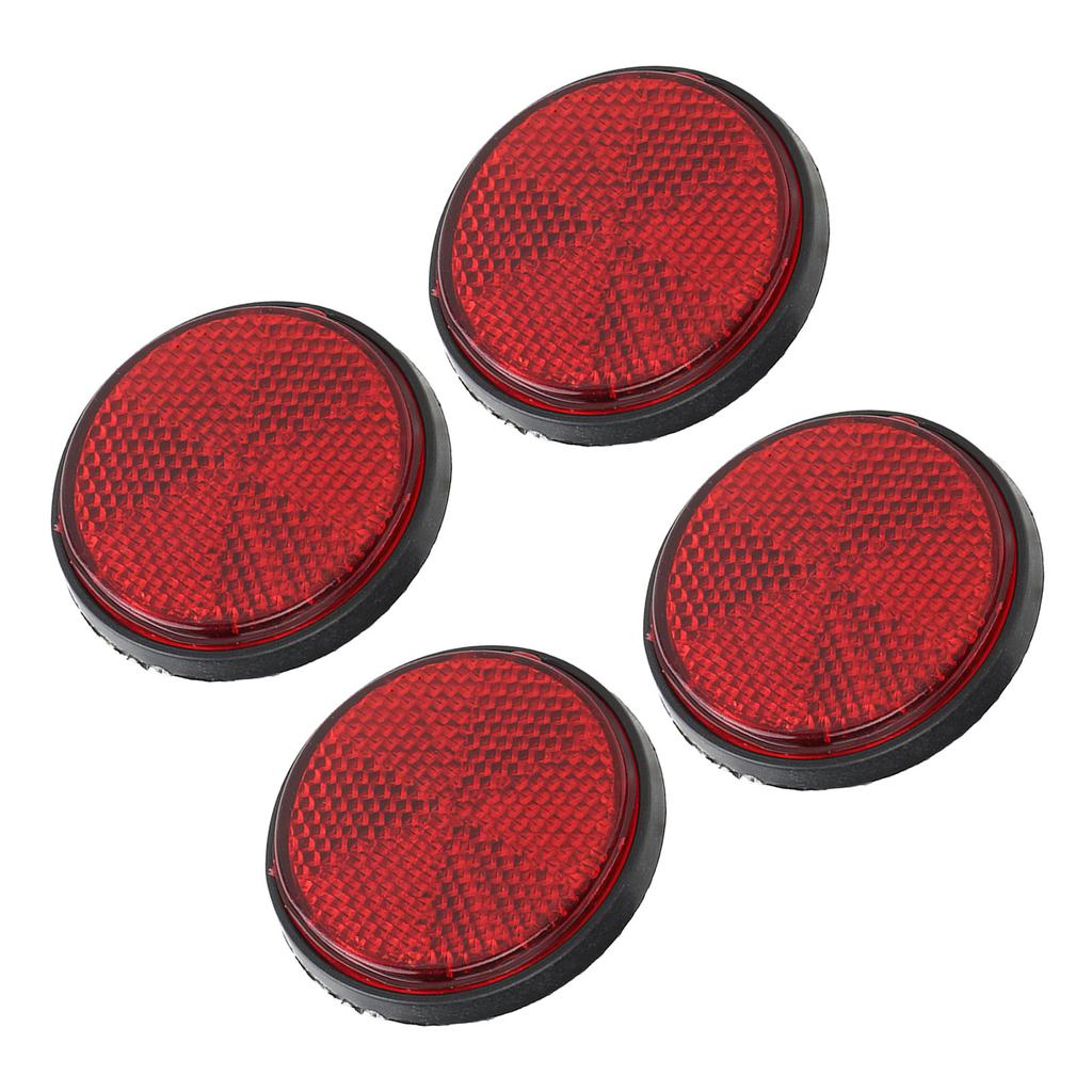 4 шт. 2 дюйма велосипедные круглые предупреждающие отражатели красные для полуприцепов, лодок, прицепов для лошадей, скутера