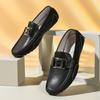 Дышащая кожаная обувь Doudou, нескользящая, трендовая, повседневная кожаная обувь, британская обувь на одной педали, большой размер