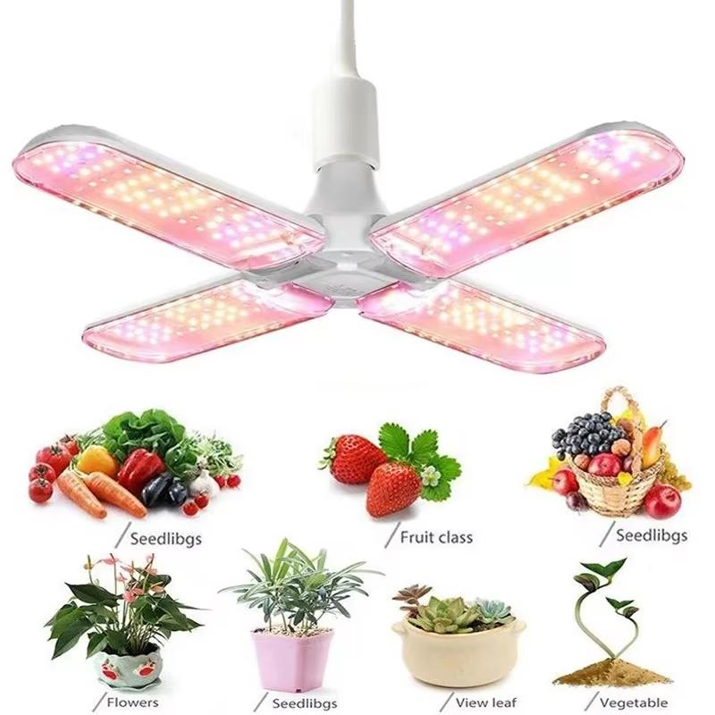 E27 Full Spectrum Grow Light 24W 36W 48W LED Foldable Phyto Lamp SMD 2835 Bulbs Indoor Plants Bloom Flowering Grow Lamp Garden