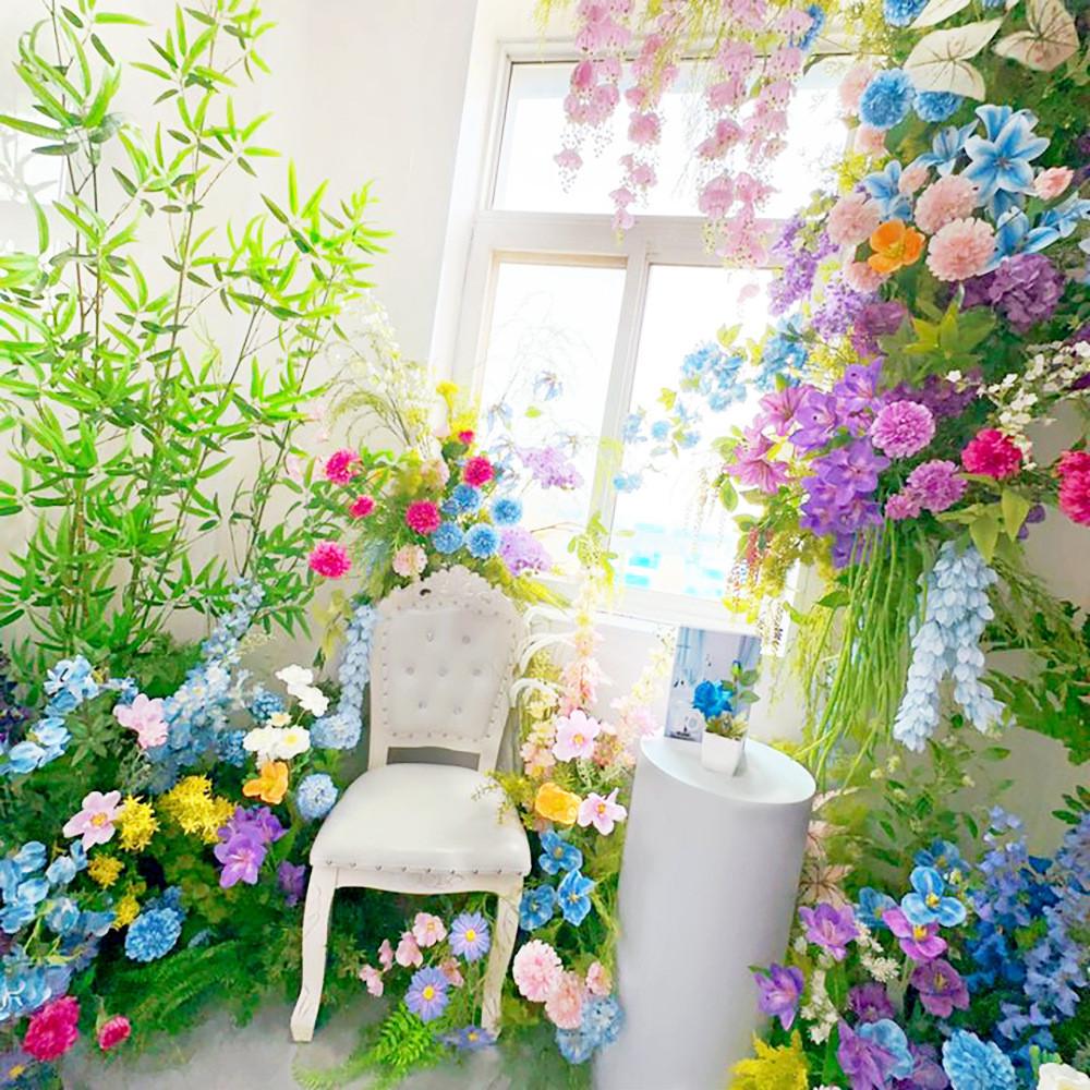 Колокольчик Ветер Гортензия Лилия Искусственный Цветок Свадебная Вечеринка Дом Подарок Украшение