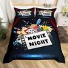 Комплект постельного белья на тему кино, Покрывало для одеяла Твин, Квин, Кинг, Мультяшный пододеяльник, Дизайн киноафиши, Покрывало для одеяла