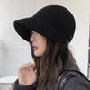 Corduroy peaked cap children autumn and winter simple warm versatile baseball cap anti-ultraviolet shade fisherman