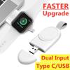 Mini Magnetic Wireless Charger Dock For Apple Watch Series 8 7 6/5/4/3/2/SE Portable Wireless Charging Cable Charger For Iwatch Charger Fast