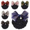 Hotel Attendant Hair Clip Bowknot Bun Snood Bowknot Hairgrips Net Cover  Nurses/Flight Attendant