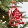 Christmas In Heaven Wooden Chair Pendant Memorial Red Chair Decoration Christmas Tree Hanging