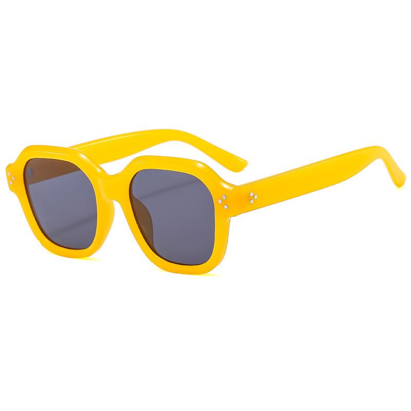 Hexagon Frame Fashion Sunglasses With Ac Lenses For Trendy Outdoor Events And Daily Use